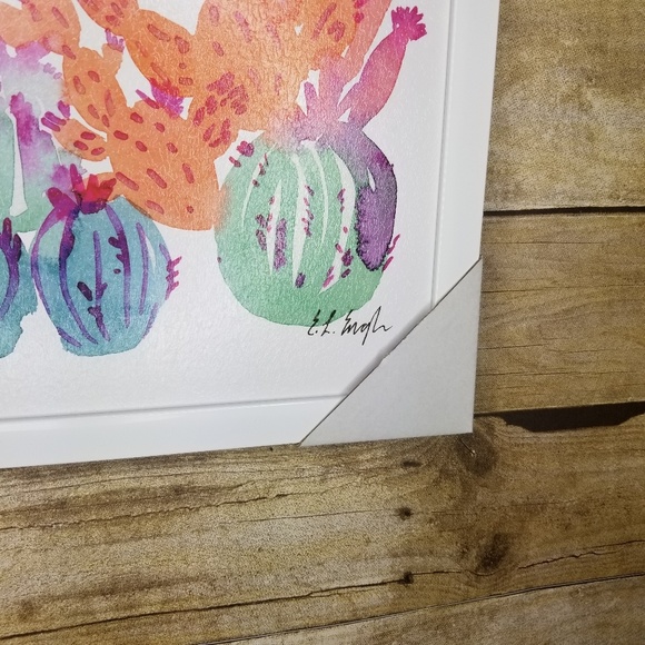 Watercolor look vibrant cactus print - Picture 2 of 3